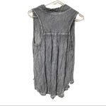 Free People Free‎ People Large Blue Tie Neck Sleeveless Lightweight Rayon Tank Photo 5