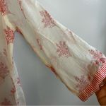 Roberta Roller Rabbit  for Gorsuch White/Orange Silk/Cotton Tunic Blouse Medium Photo 8