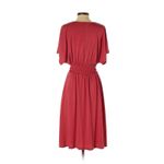 ZARA  Dark Pink V-Neck Elastic Waist Dress - S Photo 1