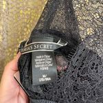 Victoria's Secret Black Lace Goth Witchy Pleated Babydoll Nightie Med NWT Photo 5