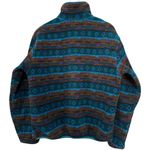 L.L. Bean Vintage Womens Size M Blue Tribal Southwestern Fleece Full Zip Jacket Size M Photo 3