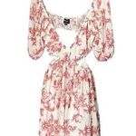Bardot NWT Dress Eden Floral Minidress Red & White Print Women’s Size Medium NEW Photo 7