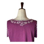 Soft Surroundings Dress Women Small Petite Purple Embroidered Beaded Boho Photo 3