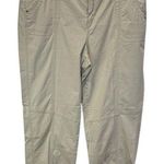 Avenue Womens Khaki Casual Cropped Pants Size 16‎ Utility Style Comfort Tan Photo 0