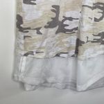 Sanctuary  White Tan Camo Print V-Neck Short Sleeve T-Shirt Women's Size Small S Photo 2