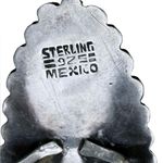 Taxco Mexican Mask 925 Sterling Silver Aztec Mayan Inca Face Tribal Large Ring Black Photo 6