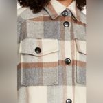 STELLA NOVA Emmy Joe Plaid Longline Coat jacket overshirt wool felt blend 10 Gray Photo 4