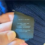 Moth Monochrome Navy Blue Wool Blend Long Sleeve Turtleneck Sweater, size small Photo 14