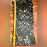 ZARA Deep Green Marble Print Mesh Ruched Midi Skirt Size Small Photo 3