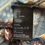 H&M  Multicolor Handkerchief Scarf Paisley Tie V-Neck Short Sleeve Mini Dress 2 Photo 7