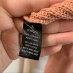 Ambiance Orange/Pink Lace Up Back Cropped Sweater Photo 6