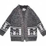 Alpaca Wool Pura Lana Columbian Cardigan Size Large Black Photo 0