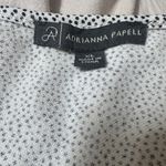 Adrianna Papell Cap Flutter Sleeve Women's Black and White Printed Top; size XL Photo 2