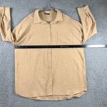 Textured Button Up Shirt Women 0XL Relaxed Fit Vacation‎ Travel Academia Tan Size 0X Photo 5
