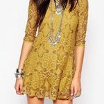Free People  Walking To The Sun Dress With Lace Overlay Photo 0
