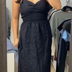 Reformation Linen Black Midi Dress Photo 1
