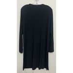 Susan Graver  Liquid Knit Button Front Dress Size Medium Black/gold Office Career Photo 1