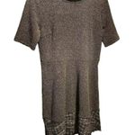 Mystree Ladies Flowy Career Business Sophisticated Gray Scoop Dress SZ Large Photo 4