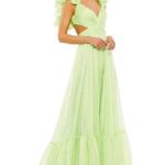 Mac Duggal Ruffle Tiered Cut Out ChiffonGown Photo 1