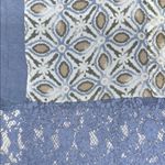 LOGO By Lori Goldstein NWT Size XL Blue Printed Lace Hem Chiffon Kimono Cardigan Photo 3