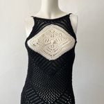 ZARA halter neck crochet black white Small sleeveless knit sleeveless maxi dress Photo 8