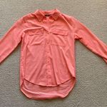 Apt. 9  Long Sleeve Button Down Shirt Salmon Orange Size Small Flow Light GUC Photo 0