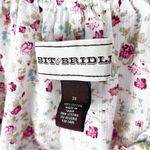 Bit & Bridle  100% Cotton Floral Elastic Cuff Sleeves Button Detail Top Size 3X Photo 2