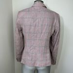 ZARA  Tailored Linen blend Plaid Blazer in Dusty Pink Size 10 Photo 3