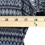 Saks 5th Avenue Saks Fifth Avenue Knit Top Women L Blue Gray Geometric Print Viscose Blend Shirt Photo 6