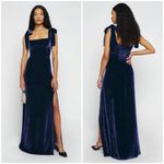 Reformation ๐๐ Westerly Velvet Maxi Dress ~ Danube Blue 12 NWT Photo 1