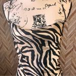 H&M  Divided‎ Zebra Mini Satin Slip Cowl Neck, Dropped & Cross Back, Size Small Photo 1