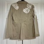Chico's  Tan Utility Long Sleeve Jacket Lace Appliqué Size 0 or Size Small NWT Photo 10