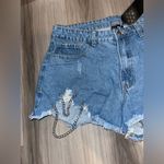 SheIn NWT Blue Jean Denim Cutoff Shorts High Rise Shorts Size XL Photo 1