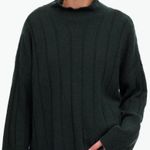 Madewell Sweater Ribbed Cashmere-Wool Blend Pullover Mockneck Black XS NWT New Photo 1