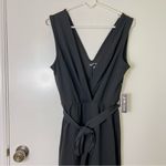 J for Justify NWT Justify Black V-Neck Jumpsuit Front Tie Size Large Photo 7