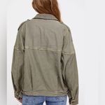 Free People Women's Slouchy Military Jacket In Green Oversized Button-up Size XS Photo 2