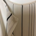 ZARA  White Striped Peplum Sleeveless Blouse | Size S Photo 3