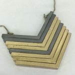 J.Crew MADEWELL ARROWSTACK Statement Necklace Goldtone Chain Chevron Arrow 28" Photo 0