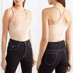 Madewell  Tan Velvet Racerback Bodysuit Size‎ M Photo 1