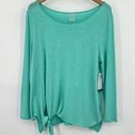 Zeroxposur platinum green front knotted pullover knit sweater blouse size L NEW Size L Photo 1