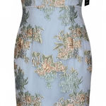 Lulus  Upgraded Event Blue Jacquard Bustier Strapless Midi Dress XL Formal NWT Photo 0