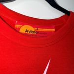 Aviator Nation Red  Lightning Bolt Crew Neck Sweatshirt Photo 2