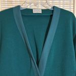 Devernois Paris Vintage 1970s Forest Green Preppy Cardigan Sweater Blazer Size 18 Photo 1