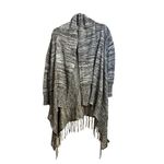 One World   Size XL  Live and Let Live Women's Cardigan Sweater Gray/Black Photo 5