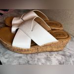 b.o.c. White Cork Wedge Sandals 8M Size 8 Photo 5