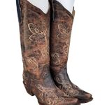 Circle G  Womens Western Dragonfly Embroidered Boots Square Toe Brown Size 7.5 M Photo 1
