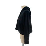 Maison Labiche Paris Capricciosa Black Cropped Hoodie Sweatshirt Size Medium Black Photo 5