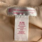 No Boundaries  Sleeveless Chiffon Dress XL Blush Peach Belt Lined Lace Up V Neck Photo 6