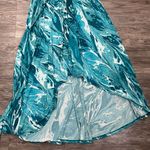 Michael Kors Teal Patterned Maxi Dress Photo 2