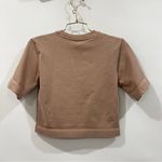Everlane The Seamless Tee Size XL/XXL Burt Sugar Light Brown Semi Cropped SL Photo 4